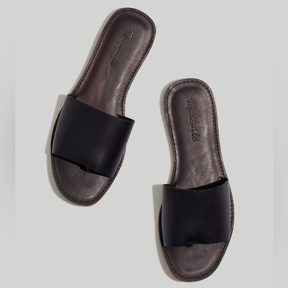 Madewell Shoes - MADEWELL Post Slide Sandal Black Leather